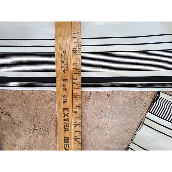 ZARA TRAFALUC Black + White Striped Full-Length Pants Small - Picture 12 of 14